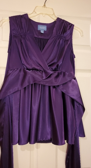 Simply Vera, Vera Wang purple silky top - Picture 4 of 7